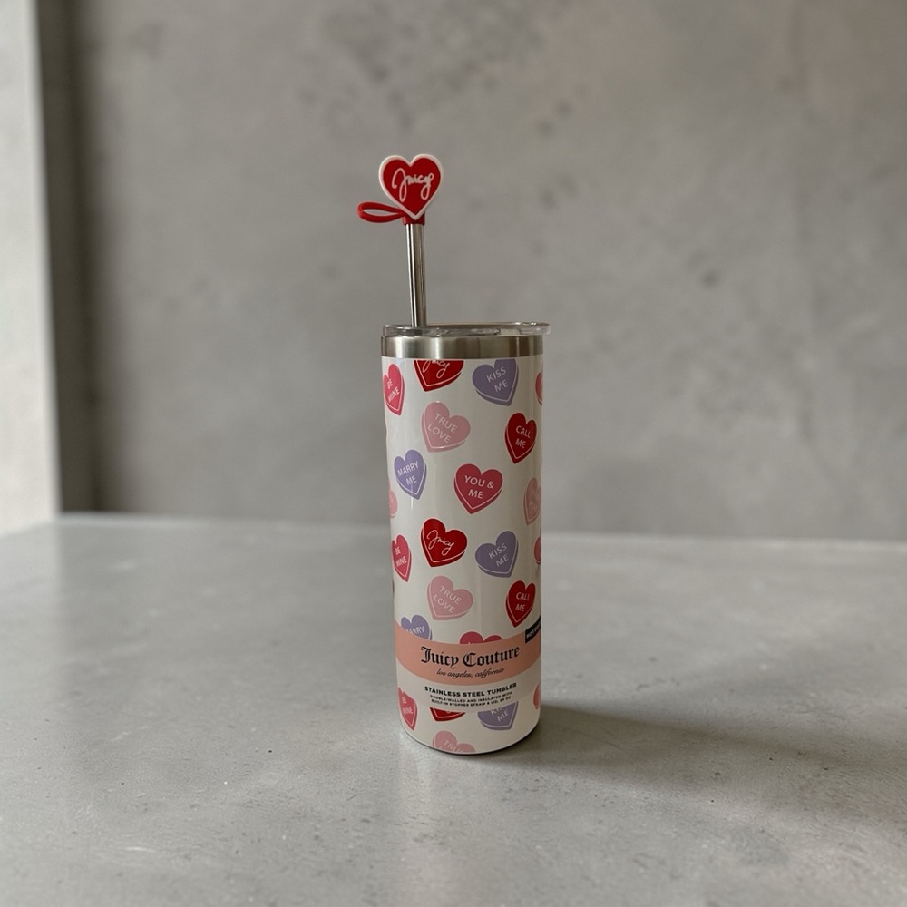 Juicy Couture 24oz Heart Tumbler for Hot or Cold drinks - New - Picture 4 of 4